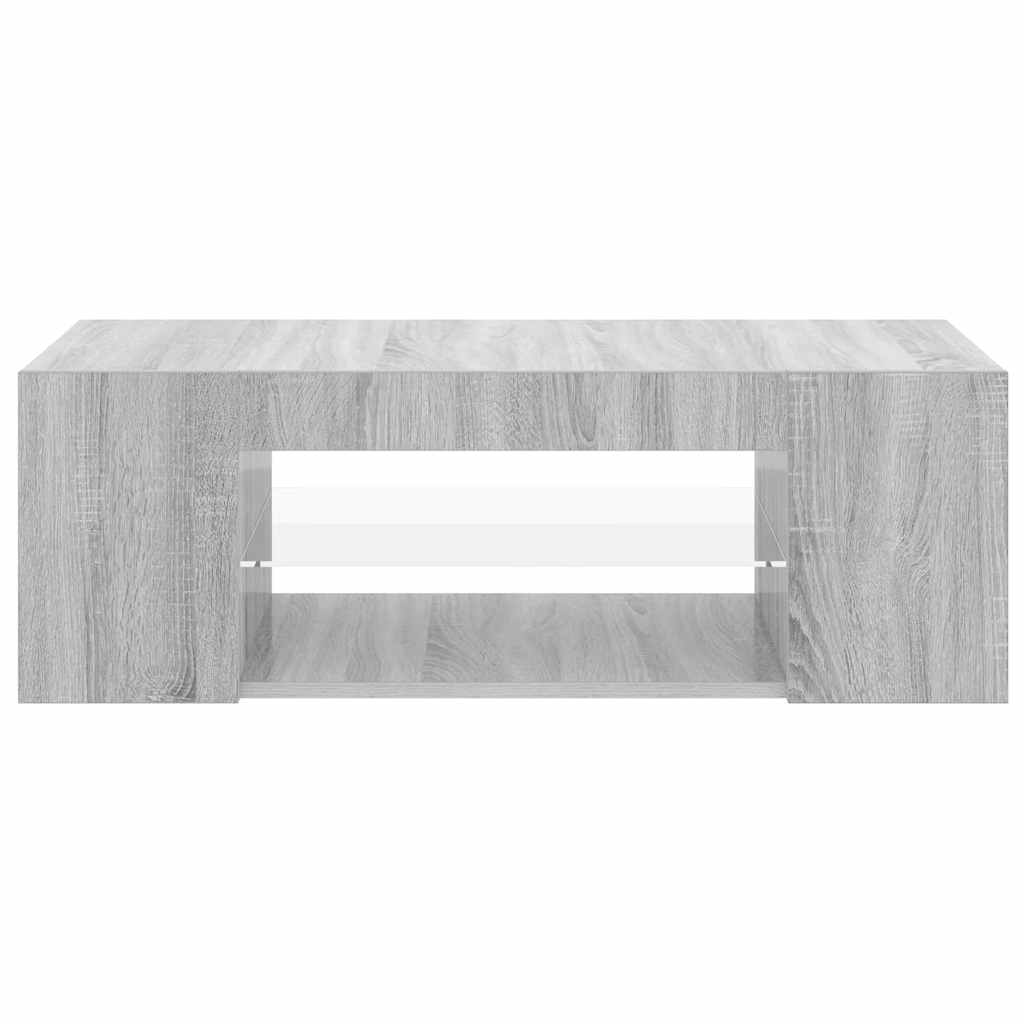 Meuble TV avec lumières LED Sonoma gris 90x39x30 cm - XIOS