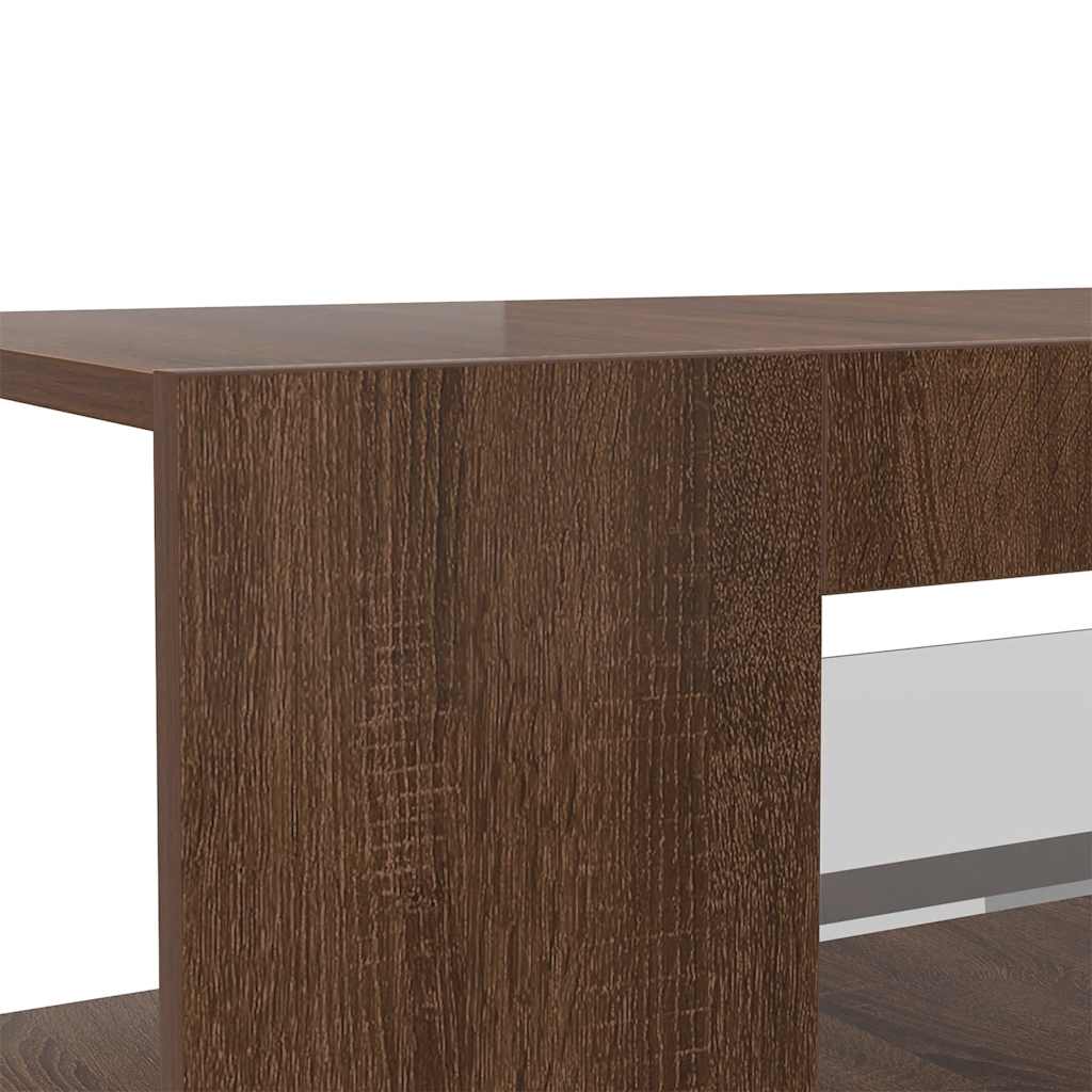 Meuble TV avec lumières LED Chêne marron 90x39x30 cm - XIOS