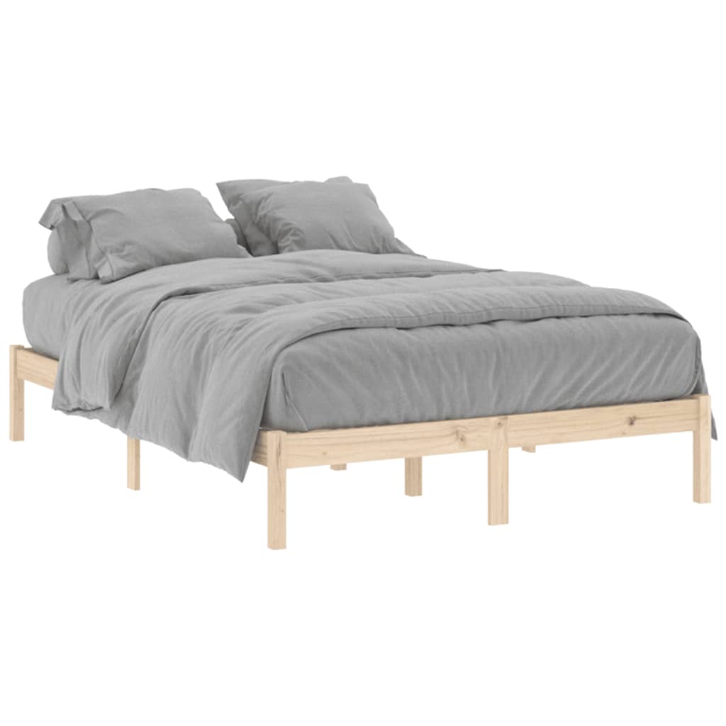 Cadre de lit sans matelas 137x190 cm bois massif de pin - XIOS