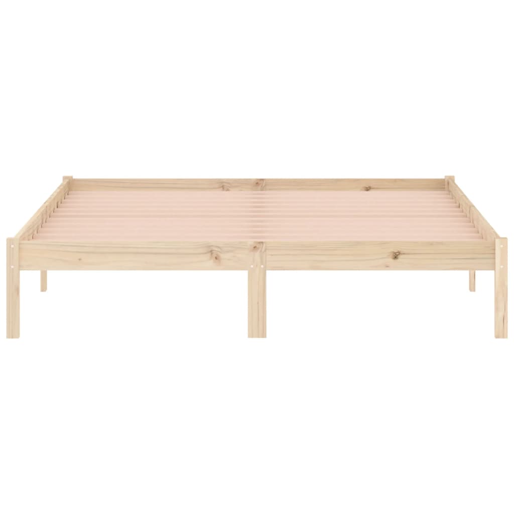 Cadre de lit sans matelas 152x203 cm bois massif de pin - XIOS