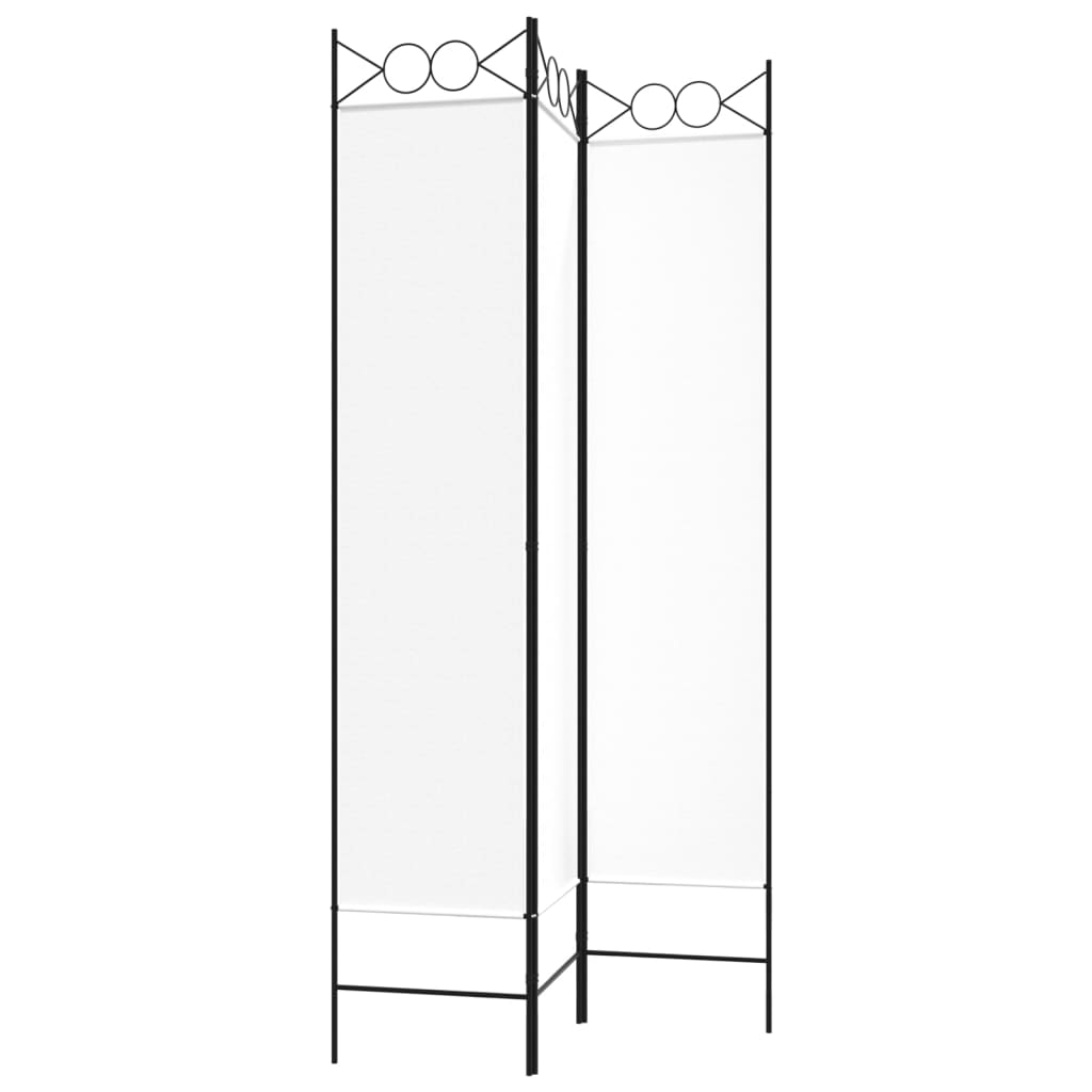 Cloison de séparation 3 panneaux Blanc 120x200 cm Tissu - XIOS