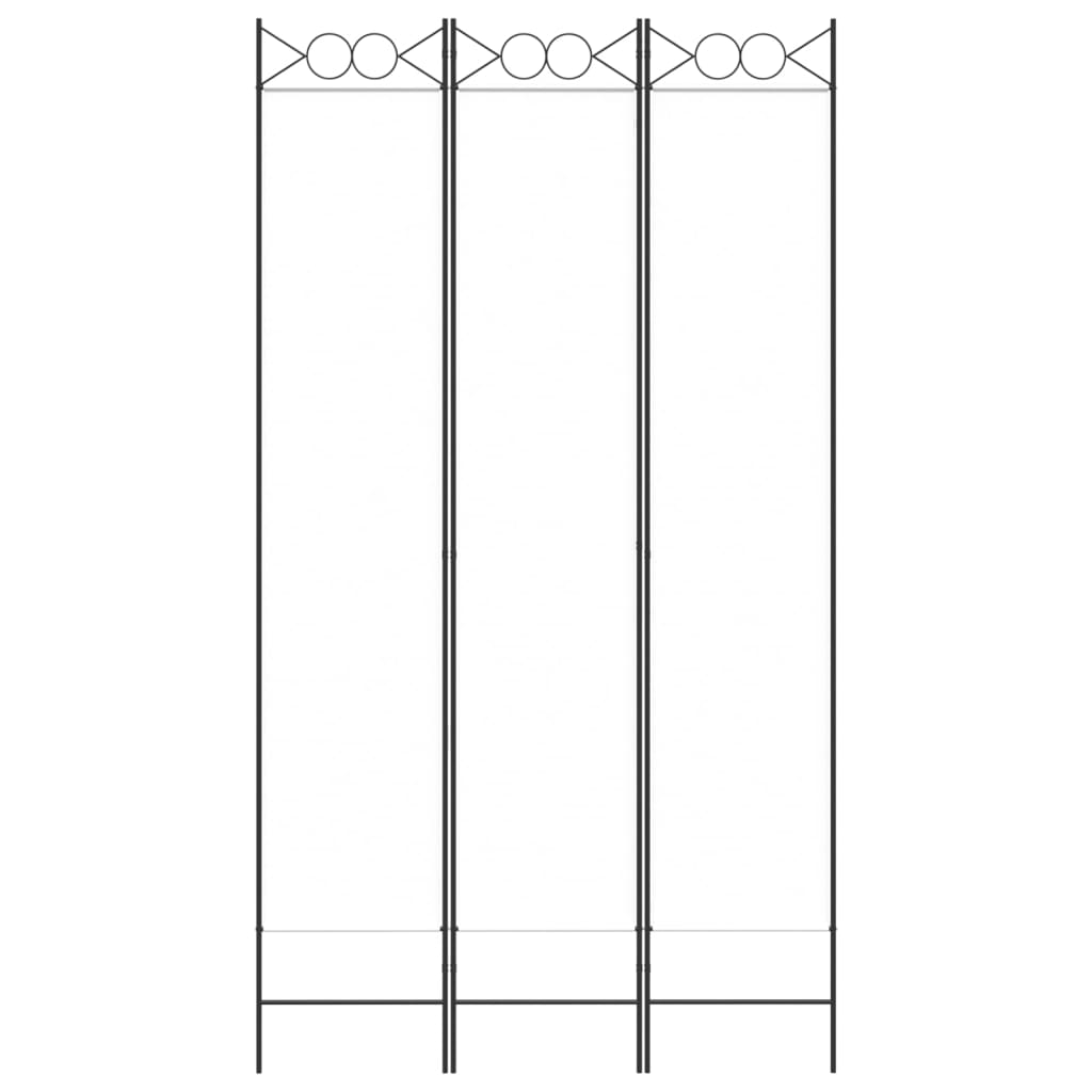 Cloison de séparation 3 panneaux Blanc 120x220 cm Tissu - XIOS