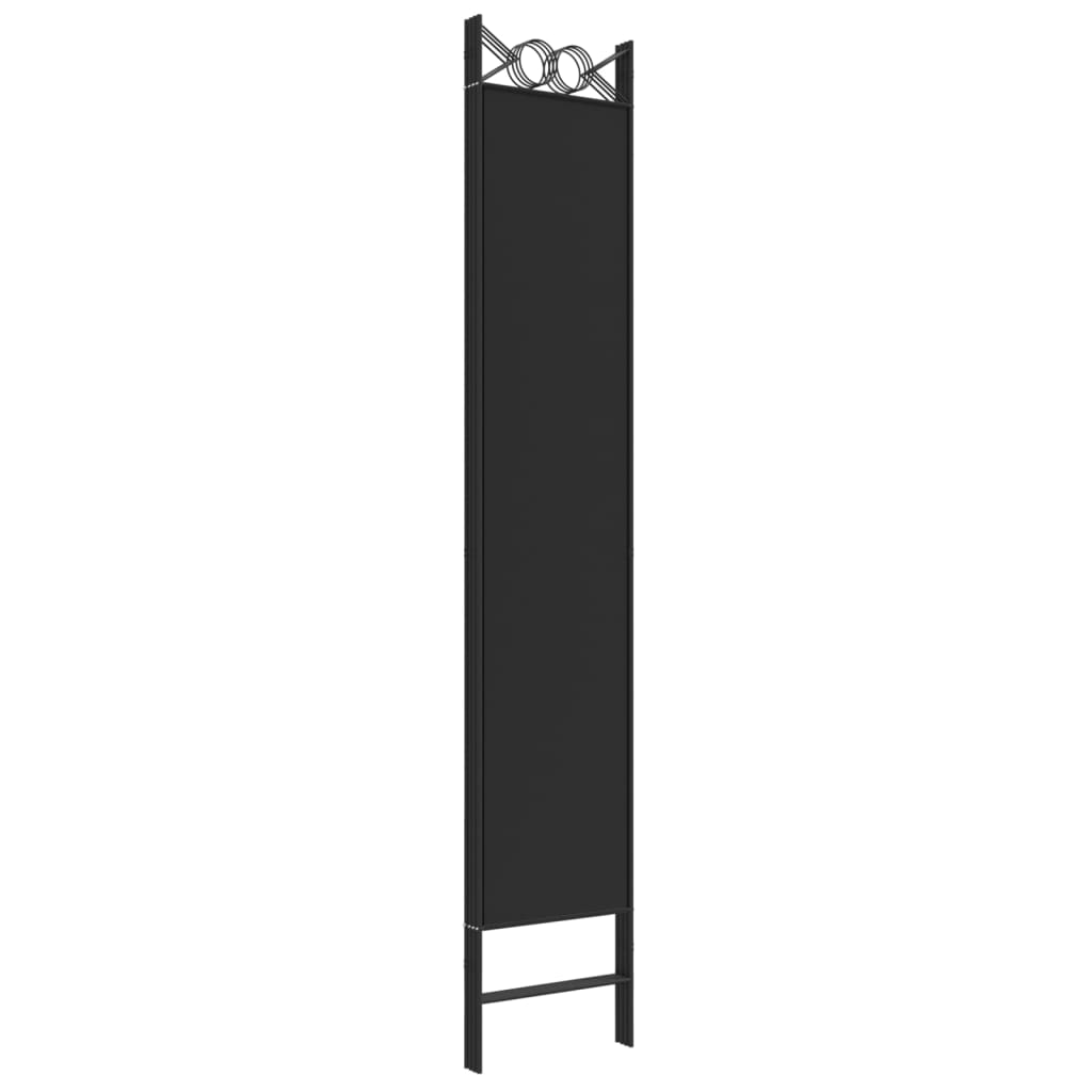 Cloison de séparation 4 panneaux Noir 160x220 cm Tissu - XIOS
