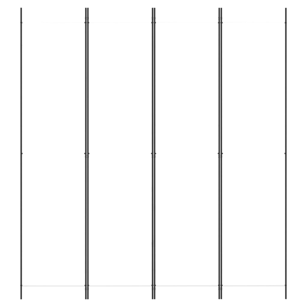 Cloison de séparation 4 panneaux Blanc 200x220 cm Tissu - XIOS