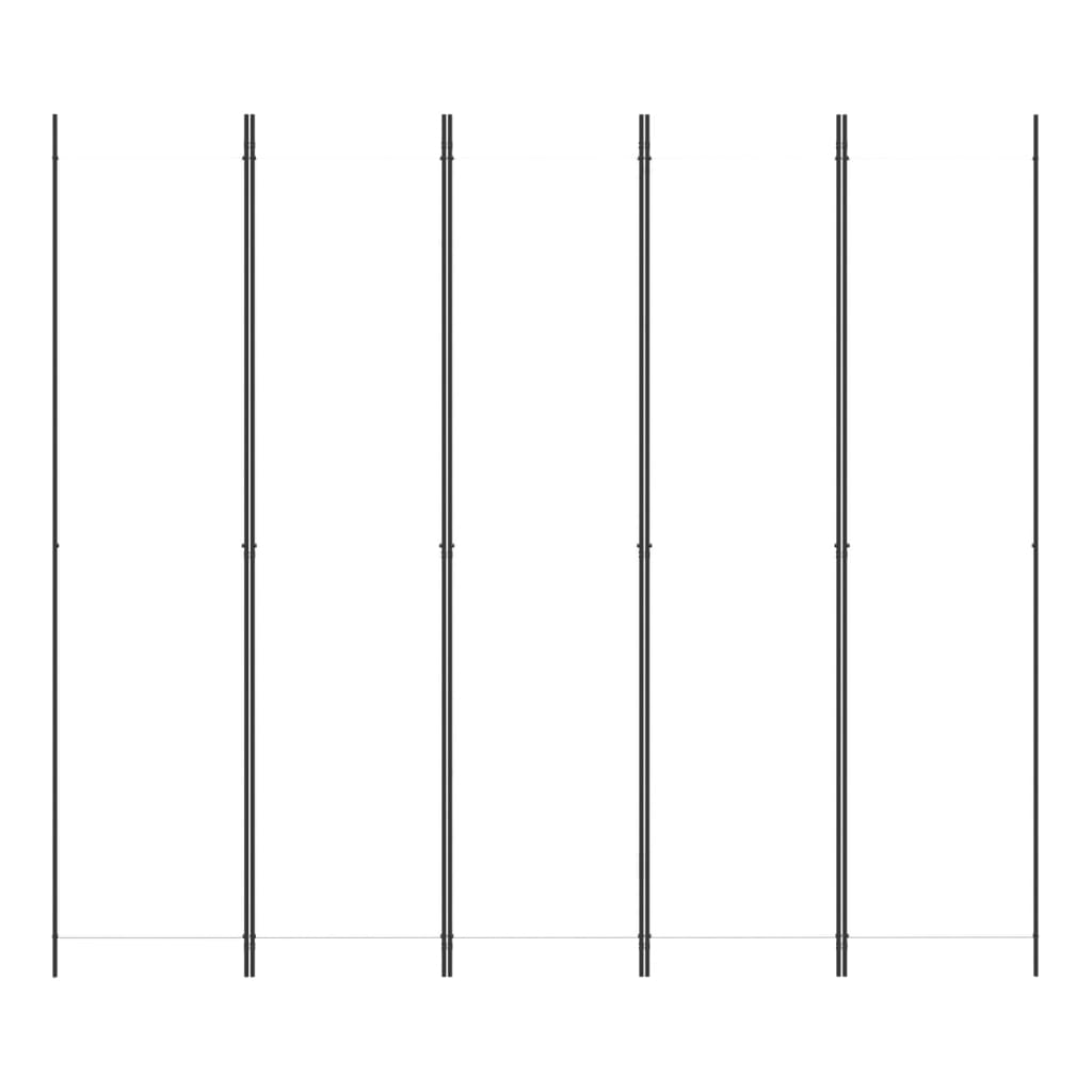 Cloison de séparation 5 panneaux Blanc 250x220 cm Tissu - XIOS