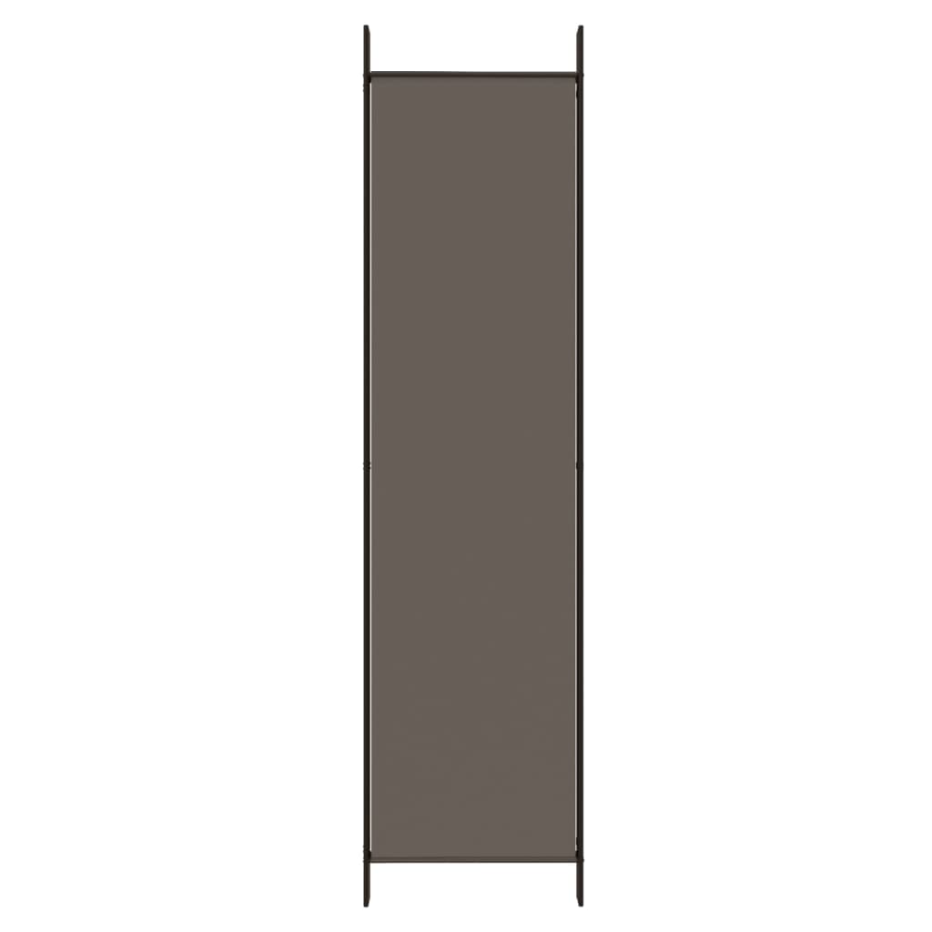 Cloison de séparation 6 panneaux Anthracite 300x220 cm Tissu - XIOS