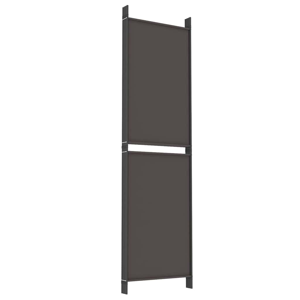 Cloison de séparation 5 panneaux Marron 250x180 cm Tissu - XIOS