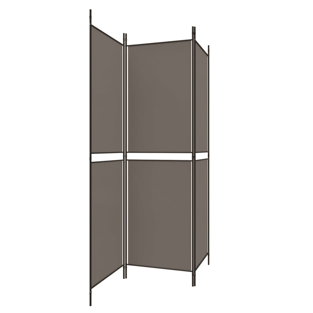 Cloison de séparation 3 panneaux Anthracite 150x200 cm Tissu - XIOS