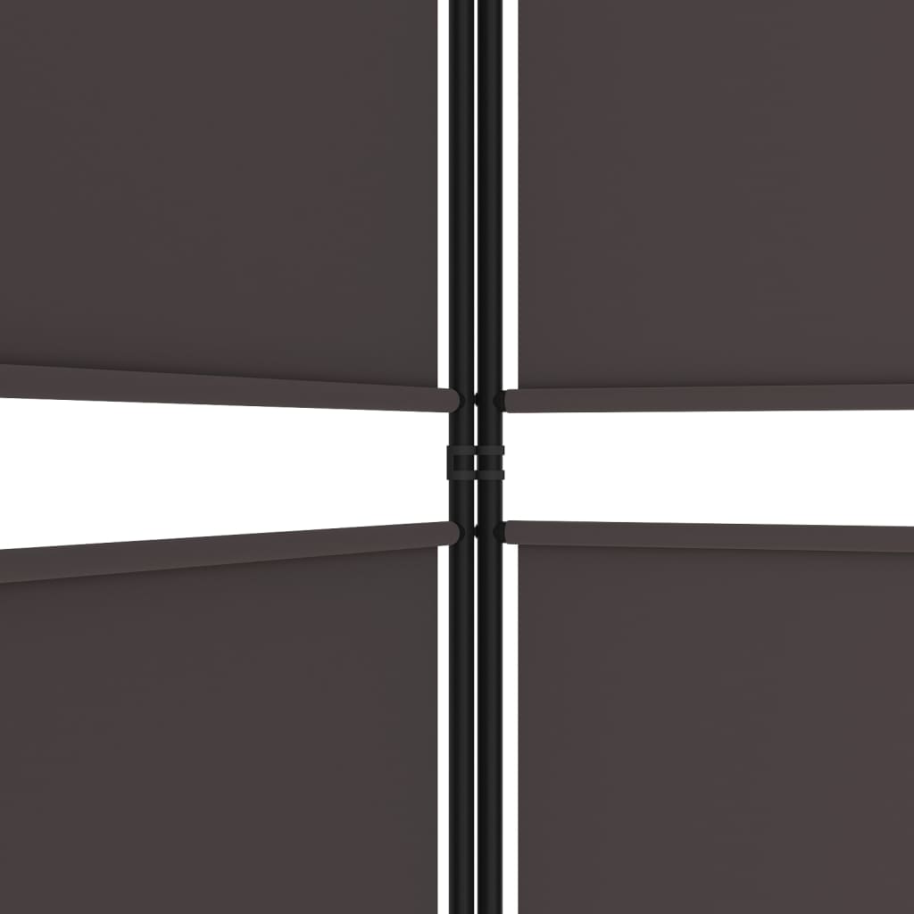 Cloison de séparation 6 panneaux Marron 300x200 cm Tissu - XIOS