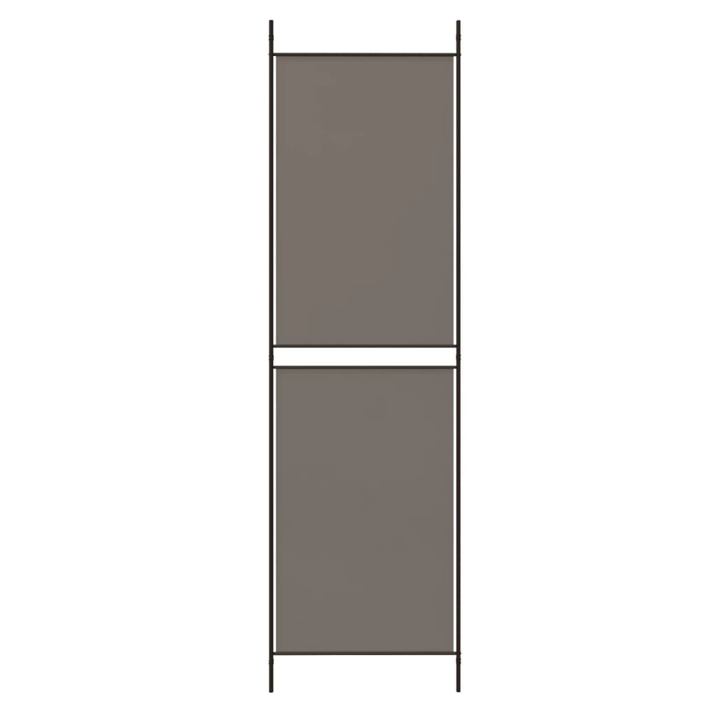 Cloison de séparation 3 panneaux Anthracite 150x220 cm Tissu - XIOS