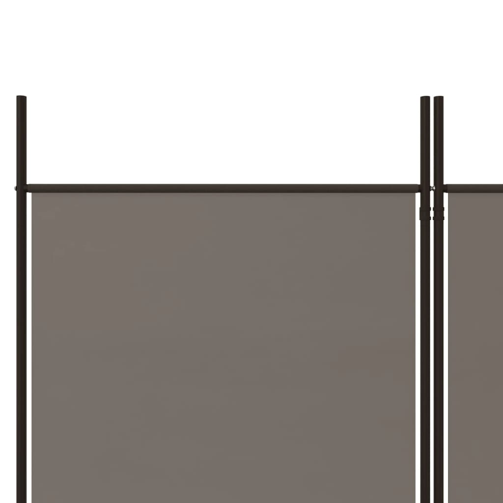 Cloison de séparation 3 panneaux Anthracite 150x220 cm Tissu - XIOS