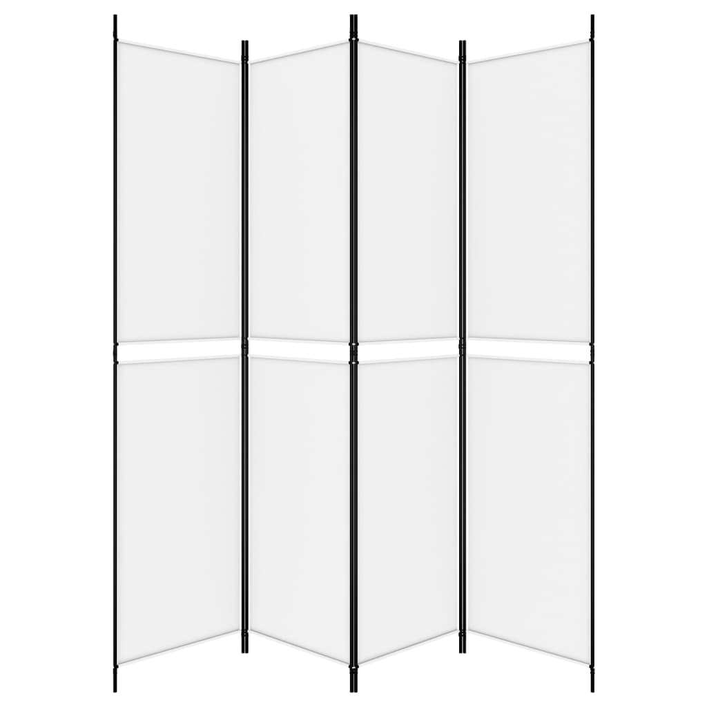 Cloison de séparation 4 panneaux Blanc 200x220 cm Tissu - XIOS