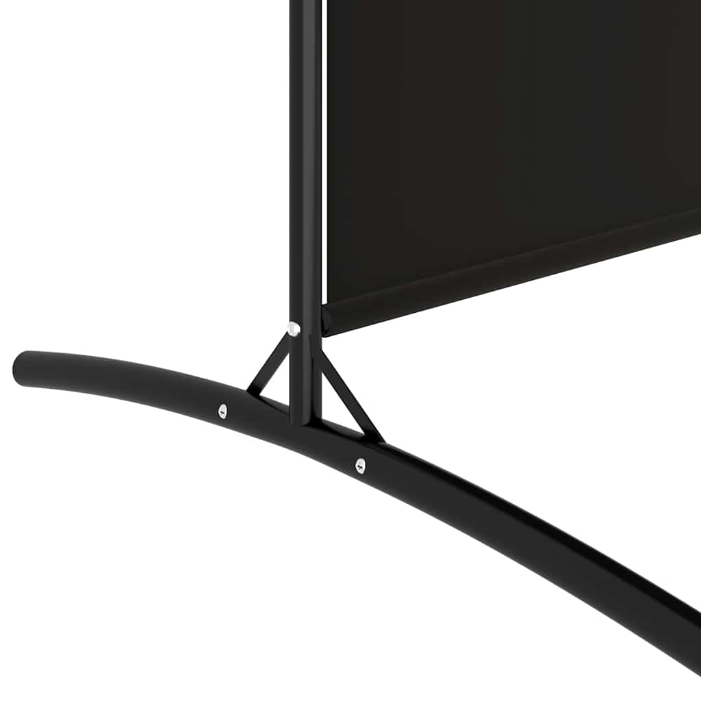 Cloison de séparation 5 panneaux Noir 433x180 cm Tissu - XIOS