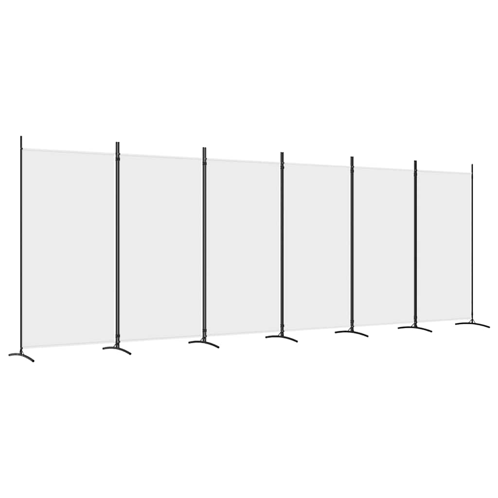 Cloison de séparation 6 panneaux Blanc 520x180 cm Tissu - XIOS