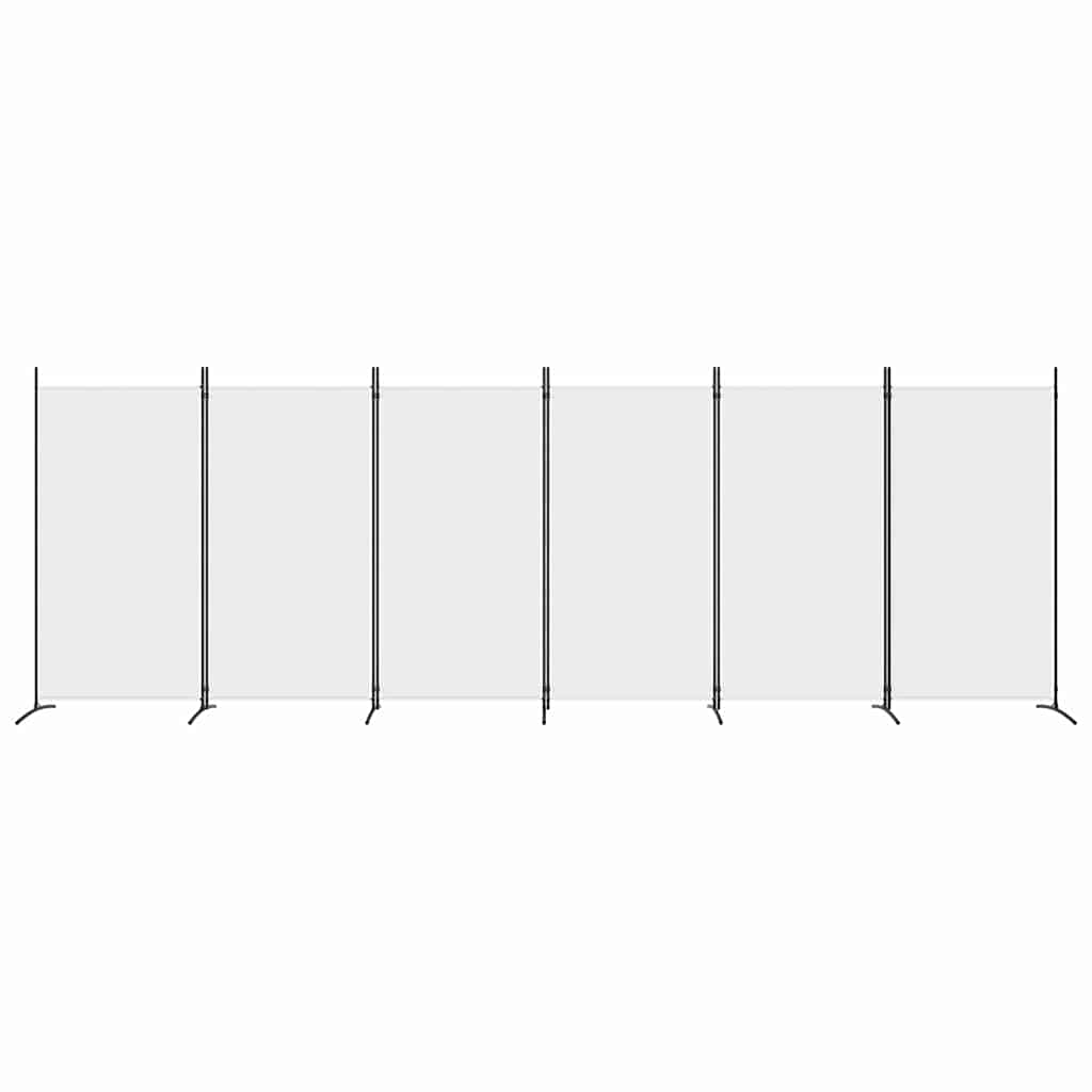 Cloison de séparation 6 panneaux Blanc 520x180 cm Tissu - XIOS