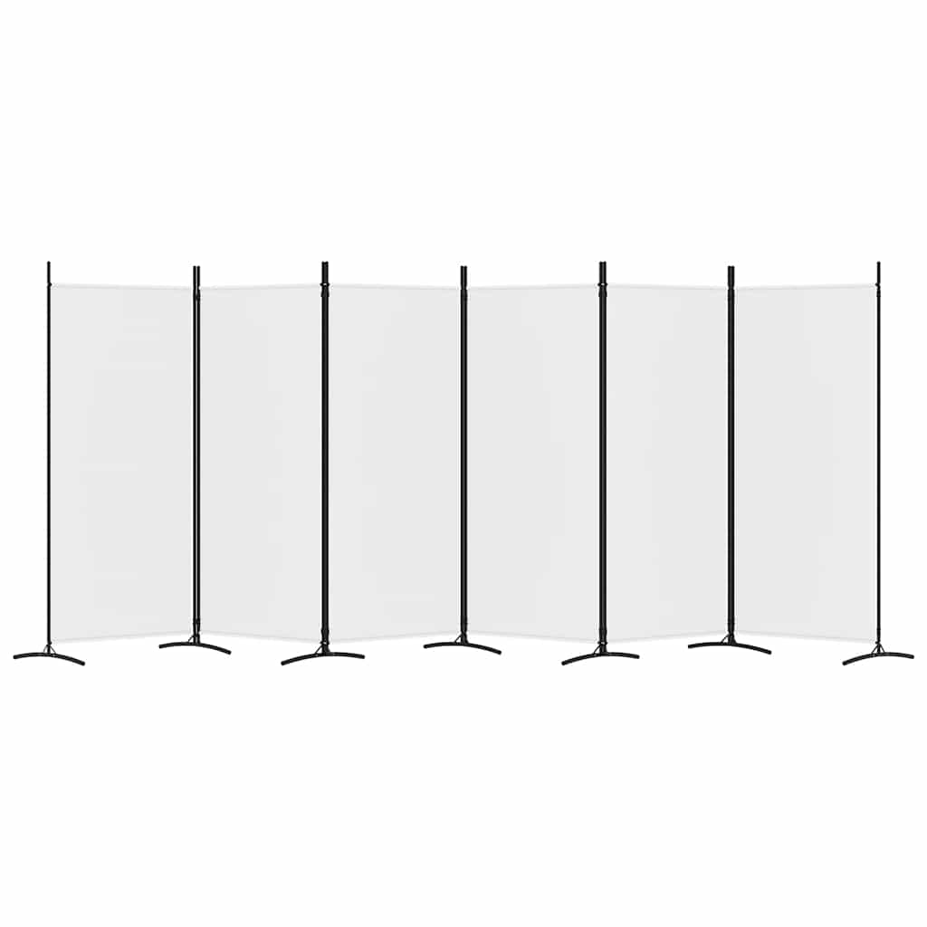 Cloison de séparation 6 panneaux Blanc 520x180 cm Tissu - XIOS