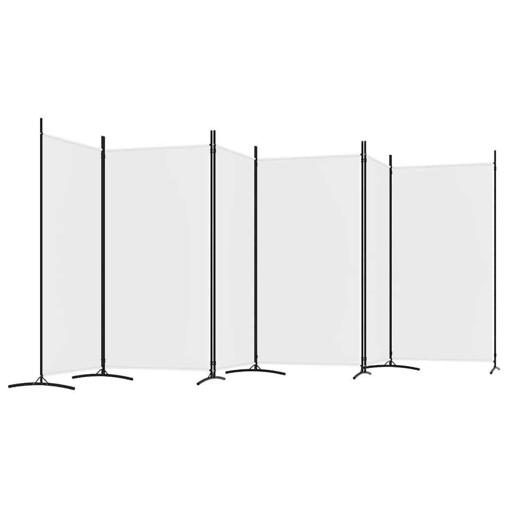 Cloison de séparation 6 panneaux Blanc 520x180 cm Tissu - XIOS
