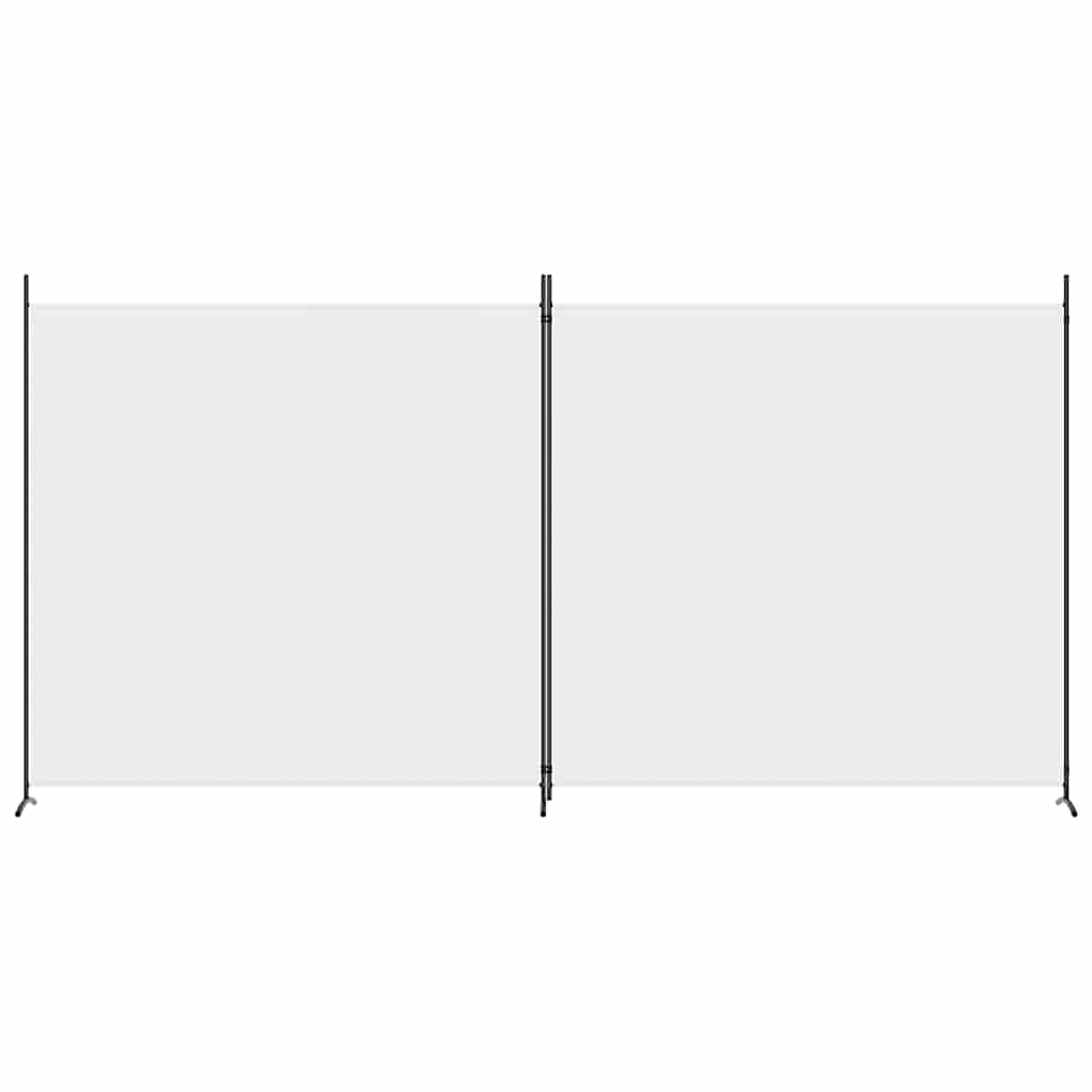 Cloison de séparation 2 panneaux Blanc 348x180 cm Tissu - XIOS