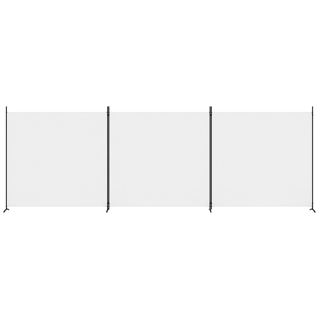 Cloison de séparation 3 panneaux Blanc 525x180 cm Tissu - XIOS