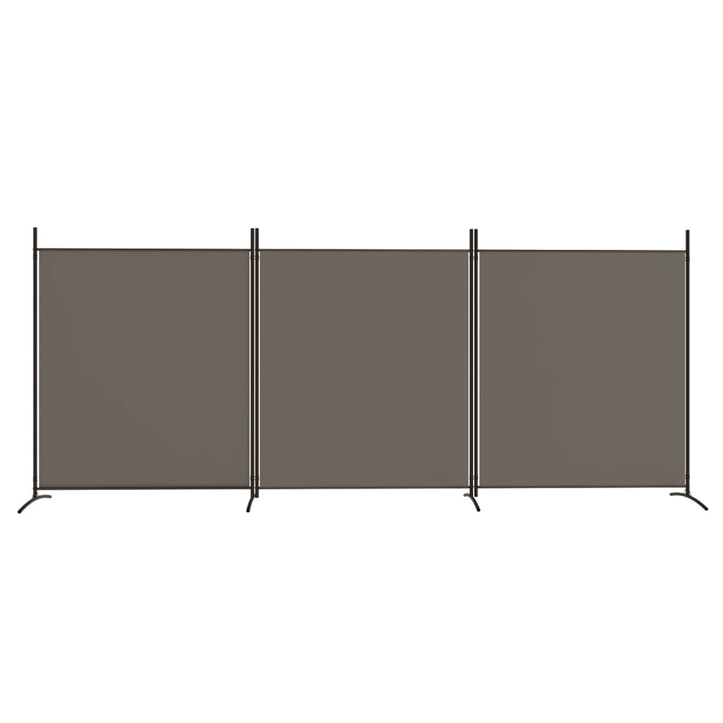 Cloison de séparation 3 panneaux Anthracite 525x180 cm Tissu - XIOS