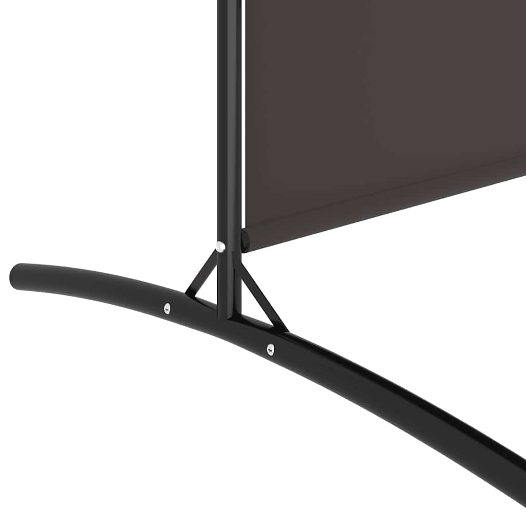 Cloison de séparation 4 panneaux Marron 698x180 cm Tissu