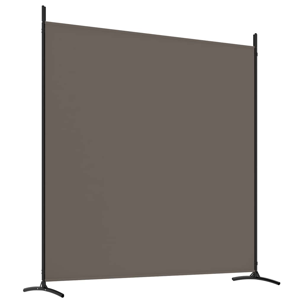 Cloison de séparation 4 panneaux Anthracite 698x180 cm Tissu - XIOS