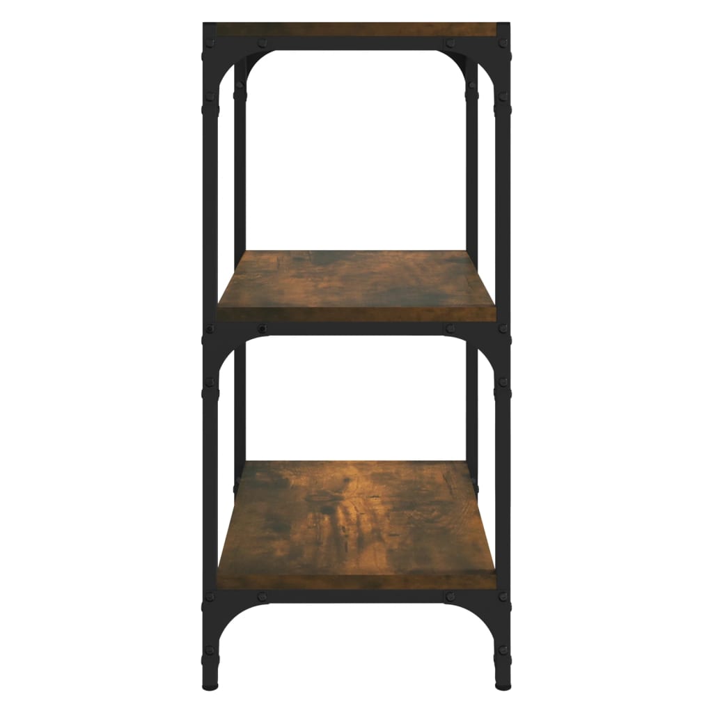 Bibliothèque Chêne fumé 40x33x70,5cm Bois d'ingénierie et acier - XIOS