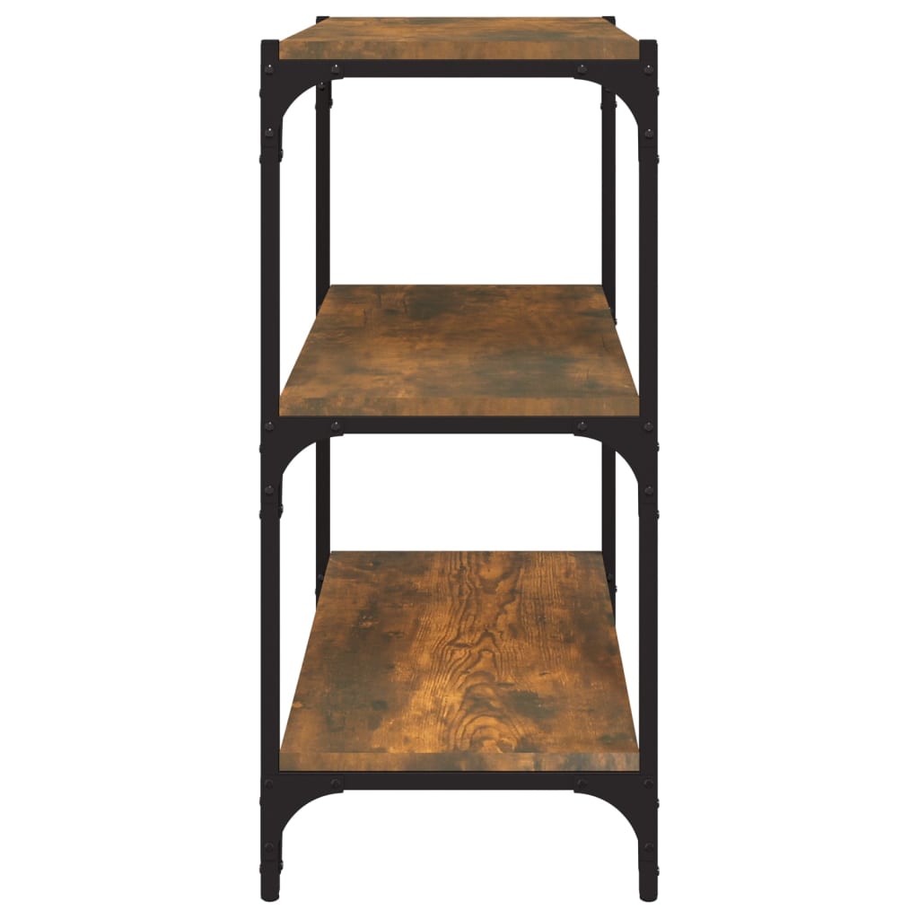 Bibliothèque Chêne fumé 60x33x70,5cm Bois d'ingénierie et acier - XIOS