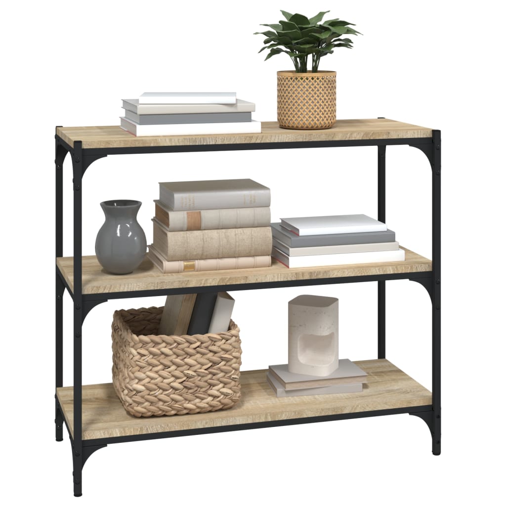 Bibliothèque Chêne Sonoma 80x33x70,5 cm Bois d'ingénierie acier - XIOS