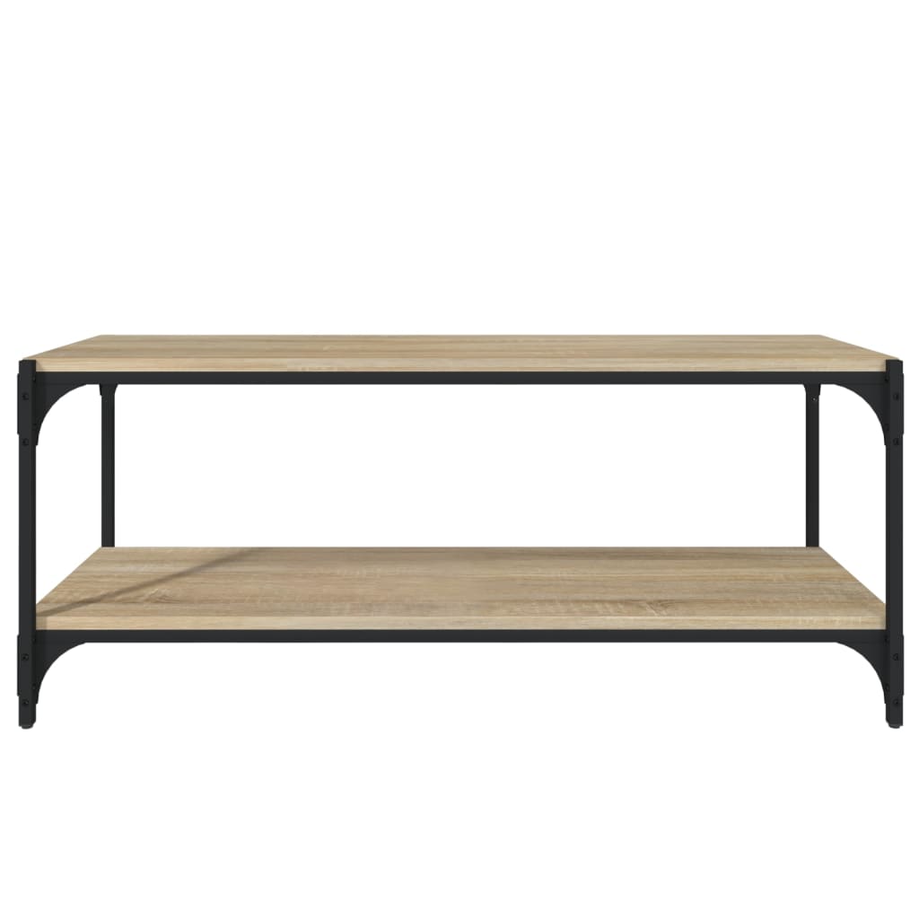 Meuble TV Chêne sonoma 100x33x41 cm Bois d'ingénierie et acier - XIOS