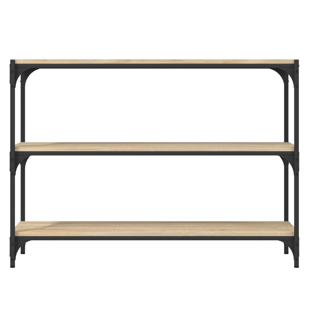 Bibliothèque Chêne Sonoma 100x33x70,5cm Bois d'ingénierie acier - XIOS