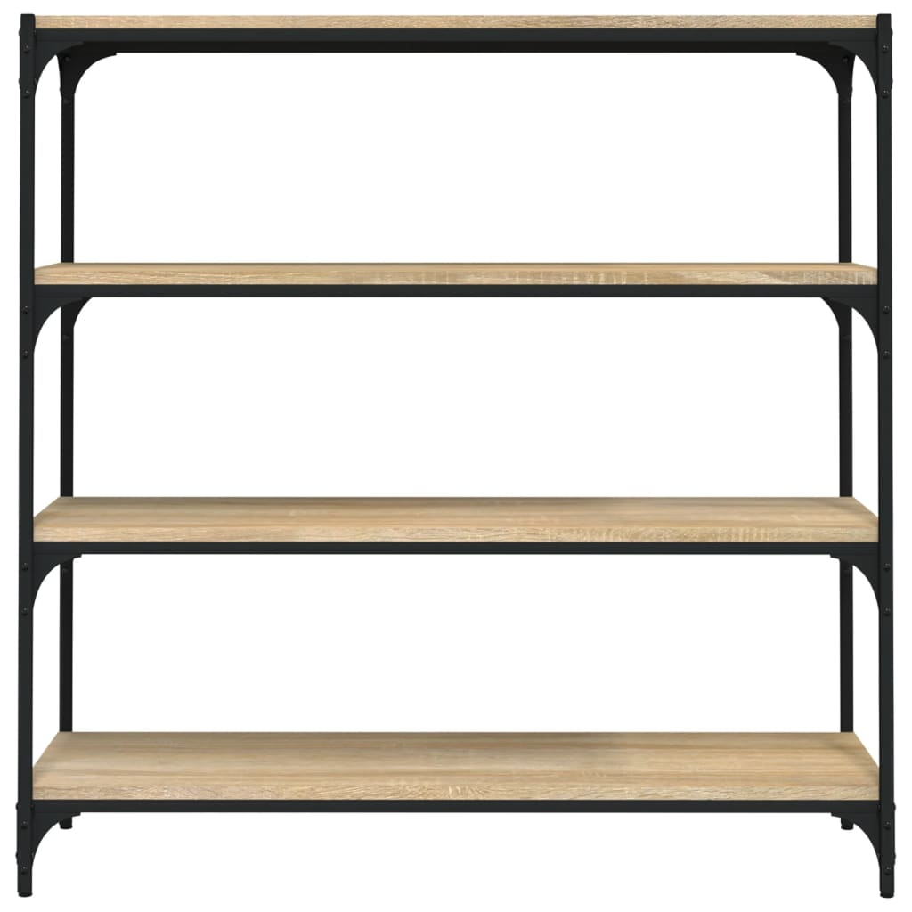 Meuble TV Chêne sonoma 100x33x100 cm Bois d'ingénierie et acier - XIOS