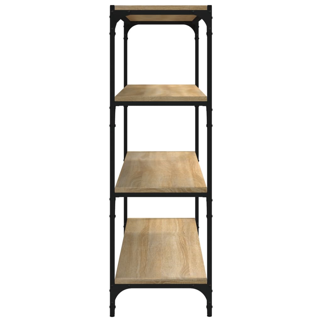 Meuble TV Chêne sonoma 100x33x100 cm Bois d'ingénierie et acier - XIOS