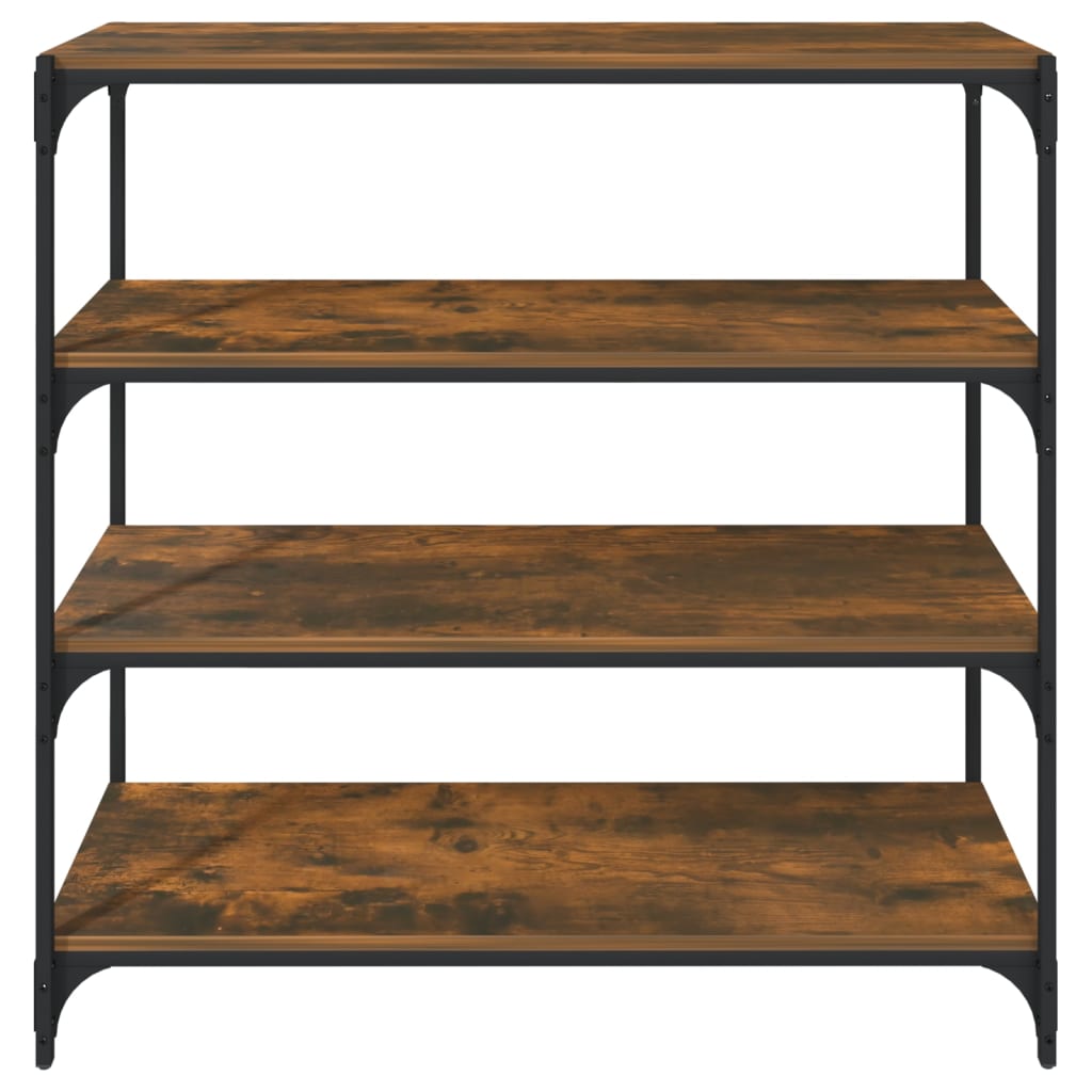 Bibliothèque Chêne fumé 100x33x100cm Bois d'ingénierie et acier - XIOS