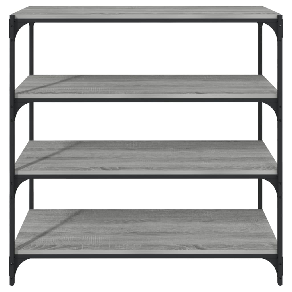 Bibliothèque Sonoma gris 100x33x100 cm Bois d'ingénierie acier - XIOS