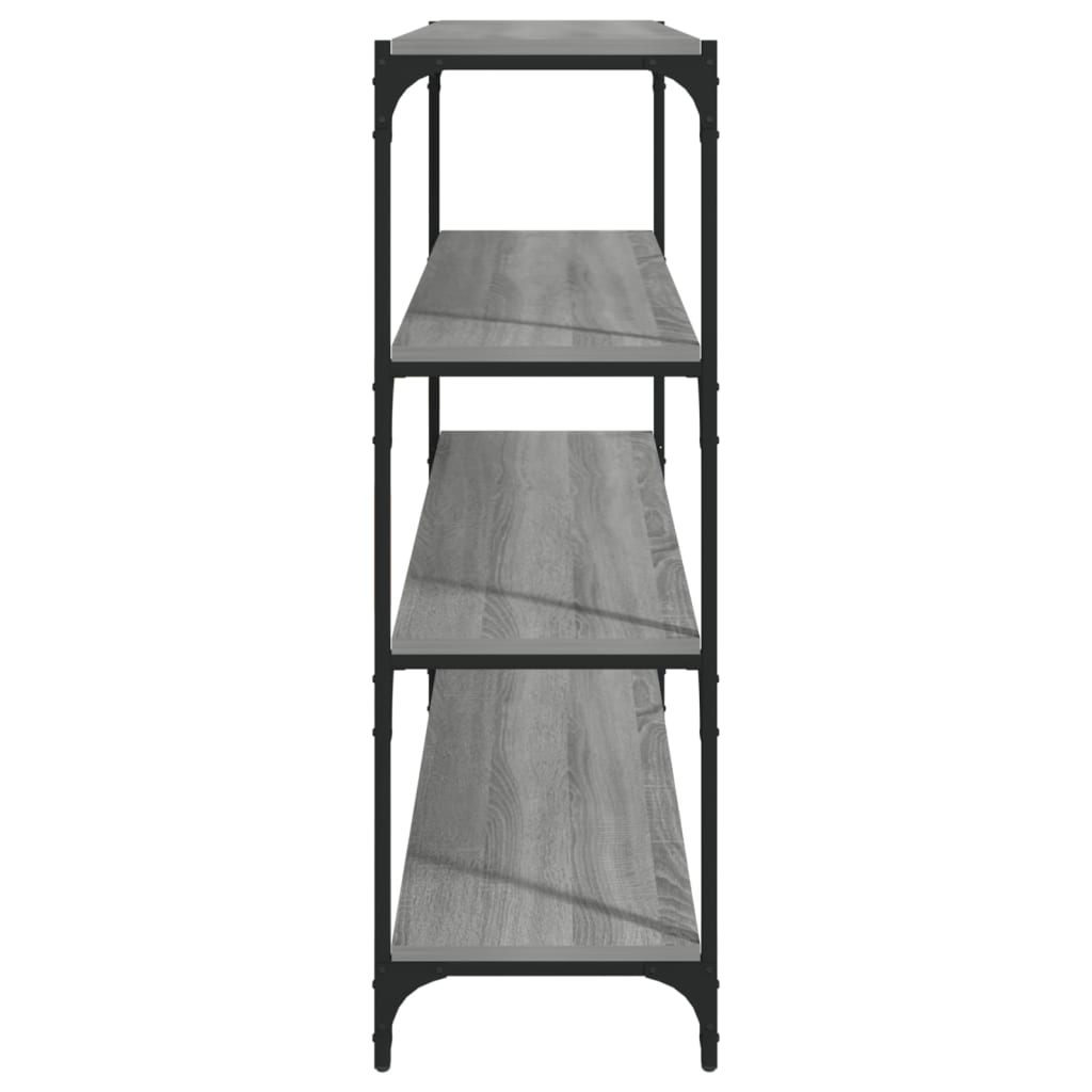 Bibliothèque Sonoma gris 100x33x100 cm Bois d'ingénierie acier - XIOS
