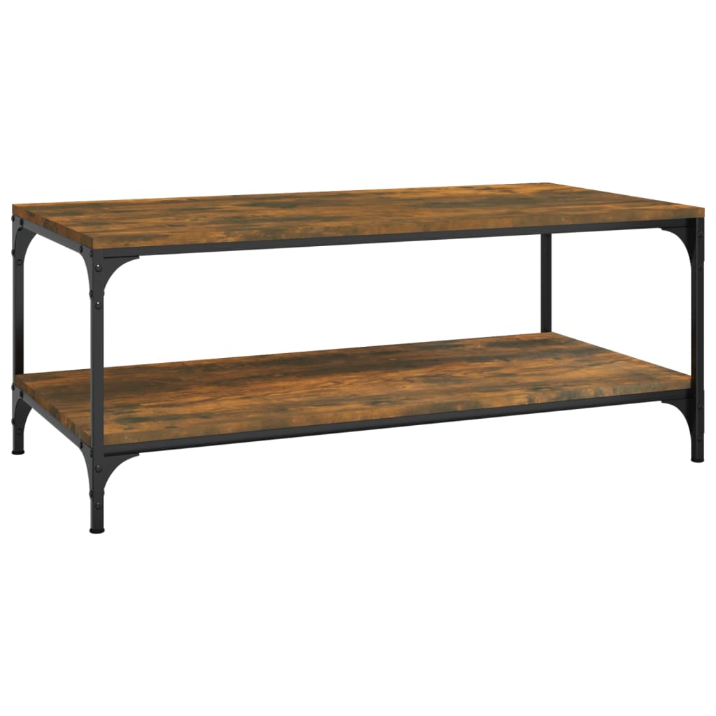 Table basse Chêne fumé 100x50x40 cm Bois d'ingénierie - XIOS
