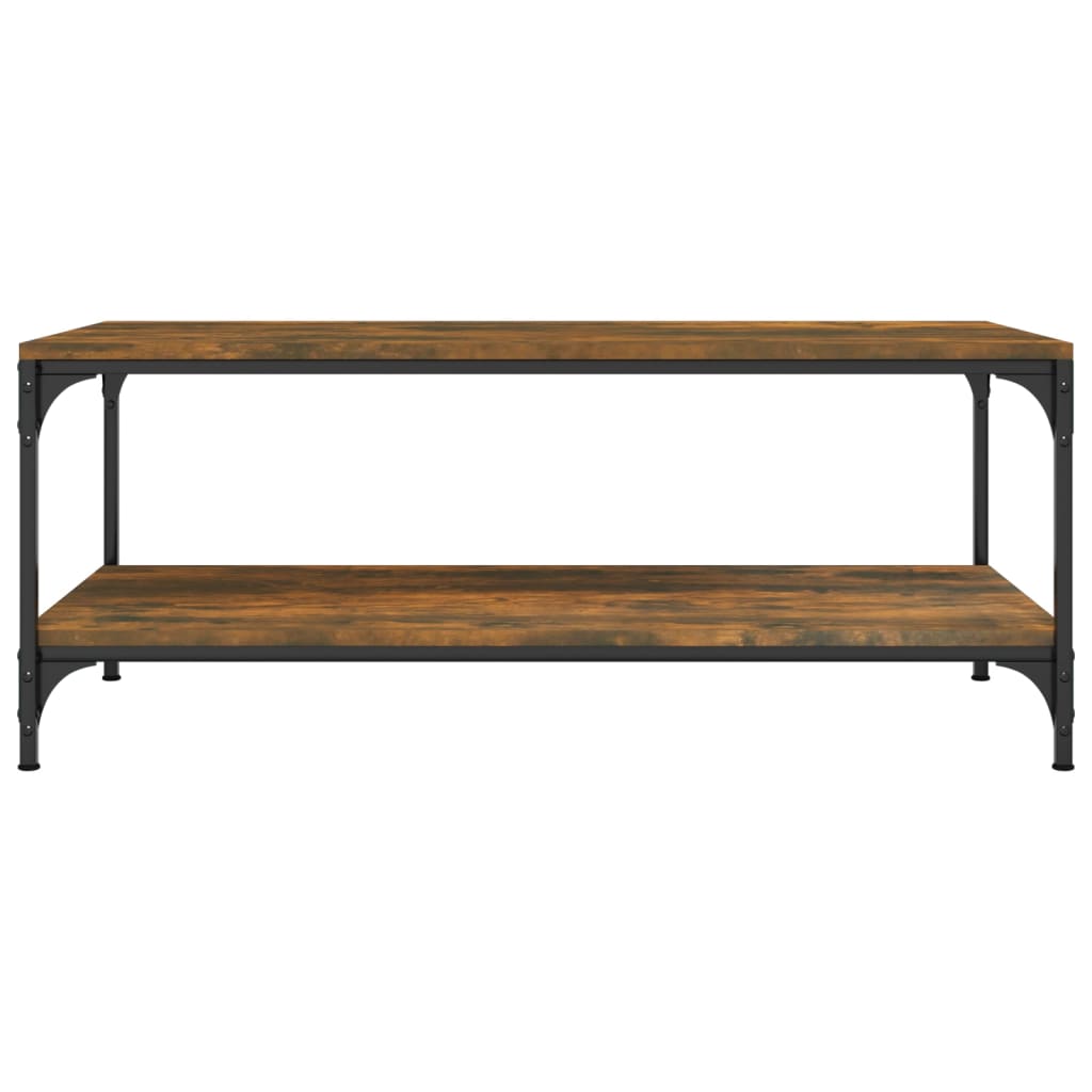 Table basse Chêne fumé 100x50x40 cm Bois d'ingénierie - XIOS