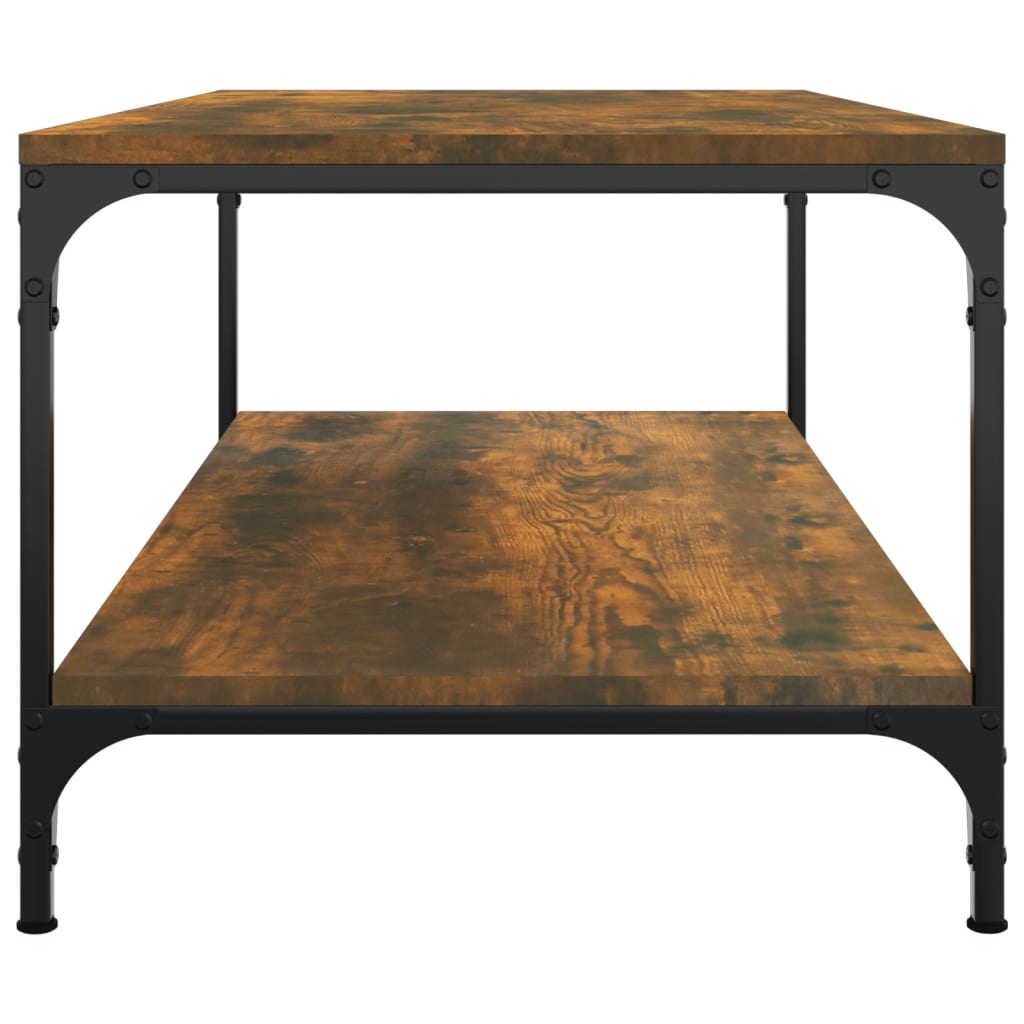 Table basse Chêne fumé 100x50x40 cm Bois d'ingénierie - XIOS