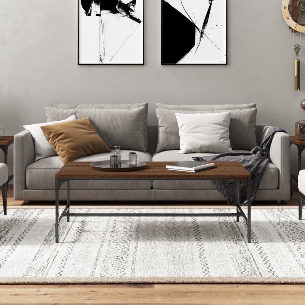 Table basse Chêne marron 100x50x35 cm Bois d'ingénierie - XIOS