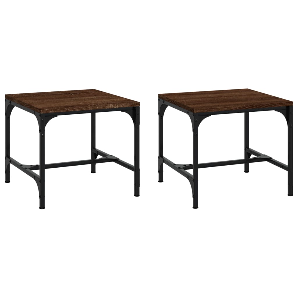 Tables d'appoint 2 pcs Chêne marron 40x40x35 cm Bois ingénierie - XIOS