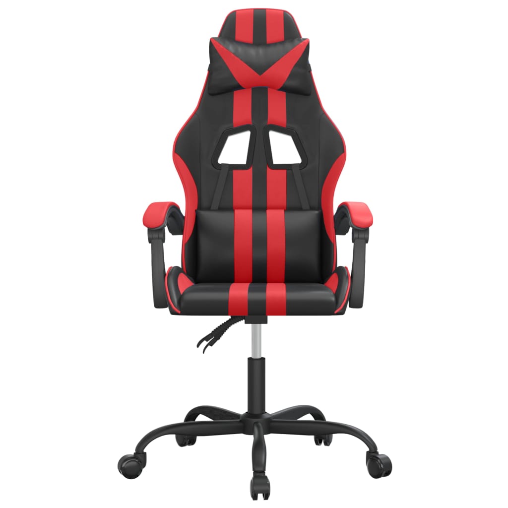 Chaise de jeu pivotante Noir et rouge Similicuir - XIOS