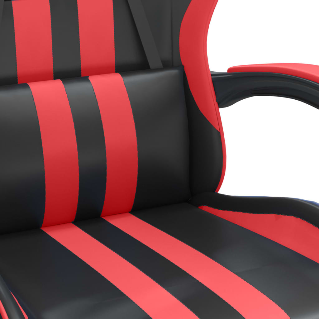 Chaise de jeu pivotante Noir et rouge Similicuir - XIOS