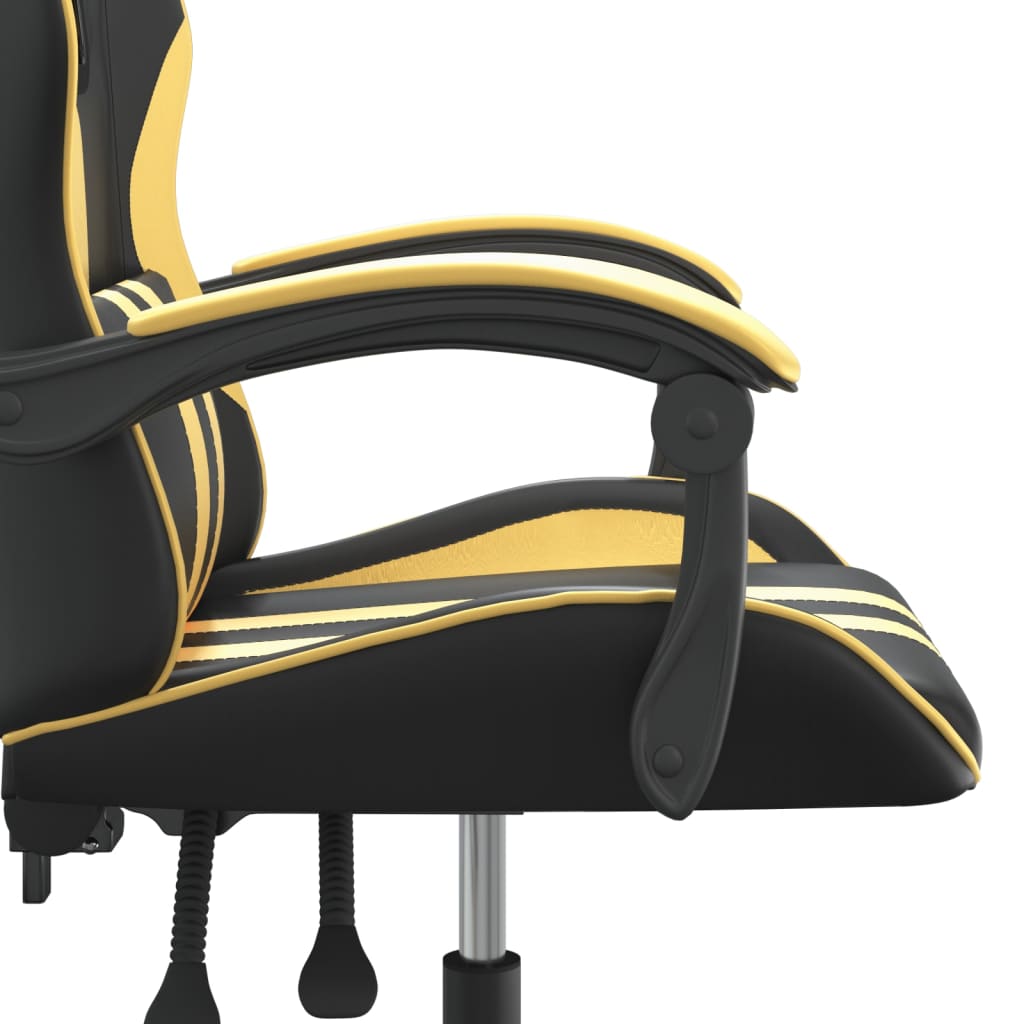 Chaise de jeu pivotante Noir et doré Similicuir - XIOS