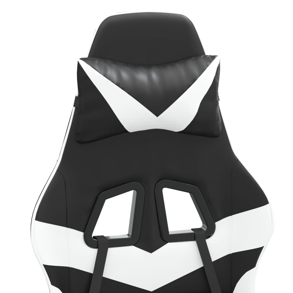 Chaise de jeu pivotante Noir et blanc Similicuir - XIOS