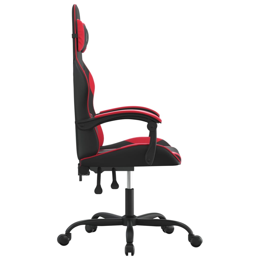 Chaise de jeu pivotante Noir et rouge Similicuir - XIOS