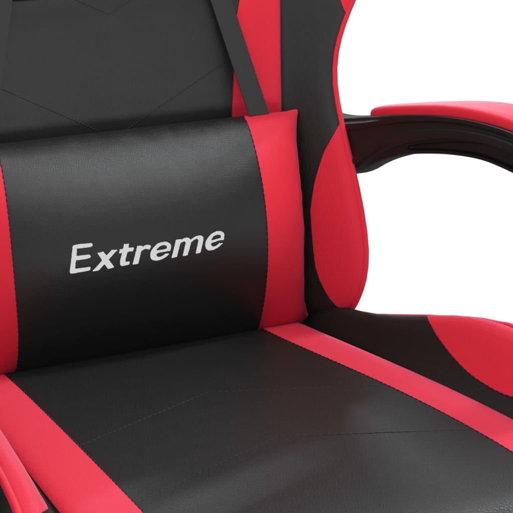 Chaise de jeu pivotante Noir et rouge Similicuir - XIOS