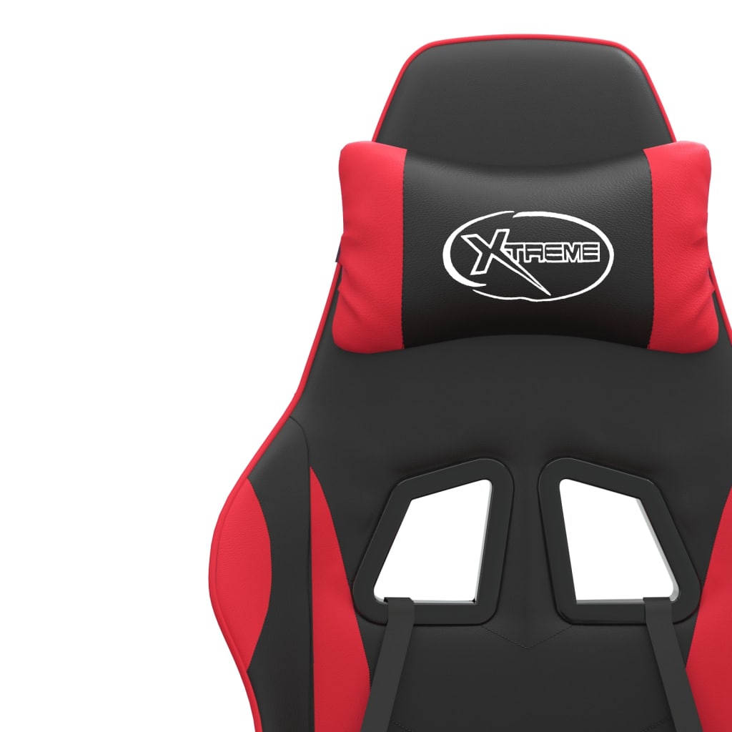 Chaise de jeu pivotante Noir et rouge Similicuir - XIOS