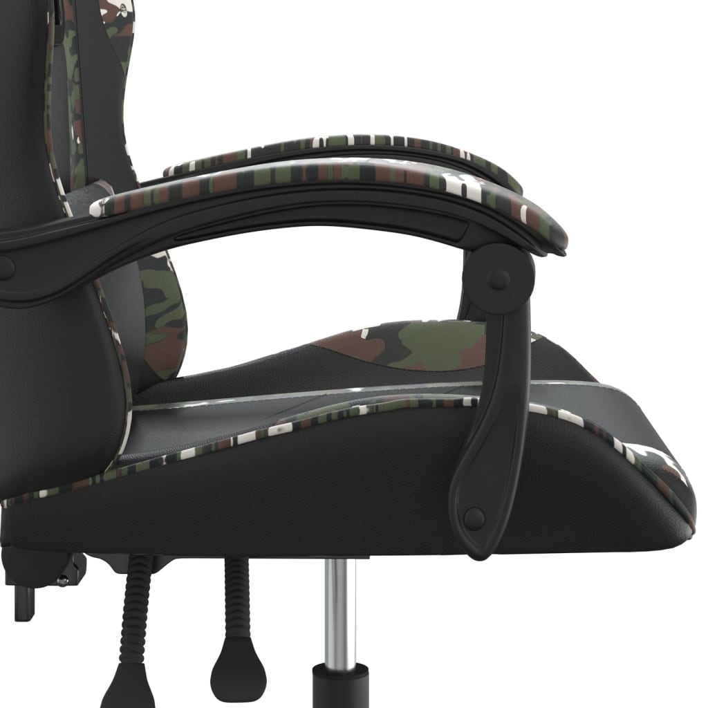 Chaise de jeu pivotante Noir et camouflage Similicuir - XIOS