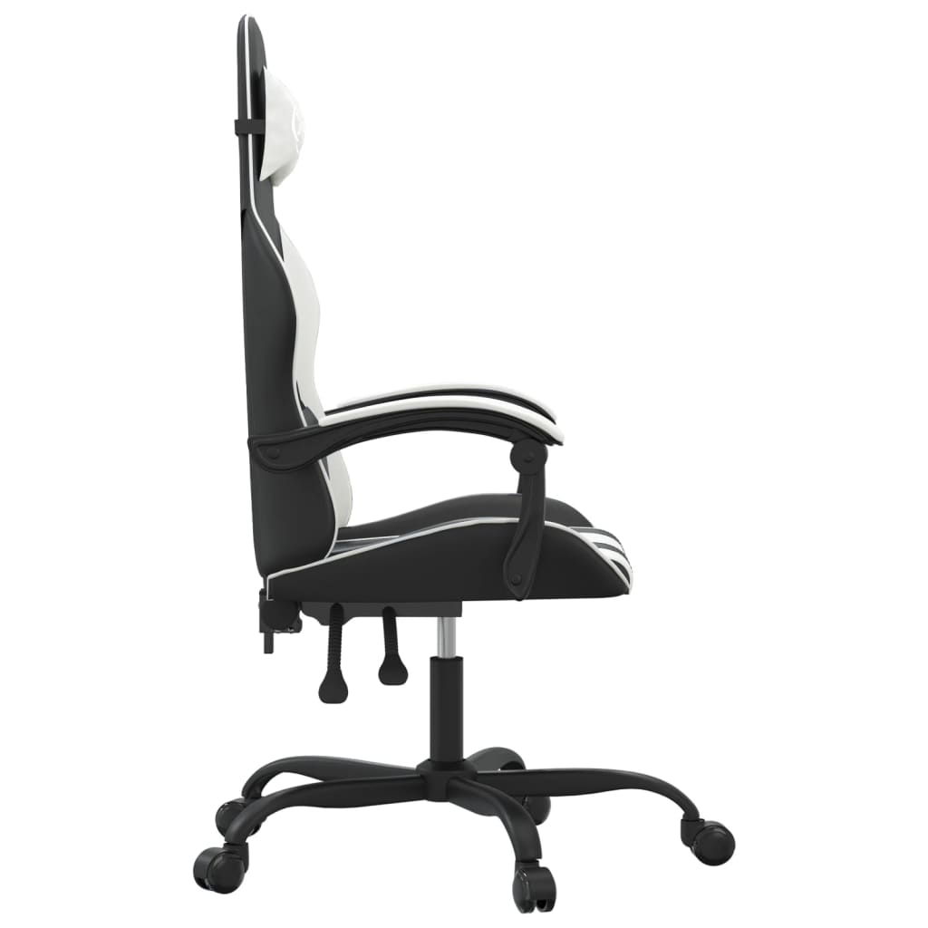 Chaise de jeu pivotante Noir et blanc Similicuir - XIOS